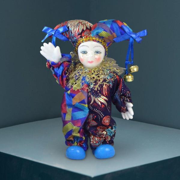 磁器ピエロ人形、道化師人形、可動ジョイントコレクション 磁器ピエロ人形、道化師人形、可動ジョイントコレクション