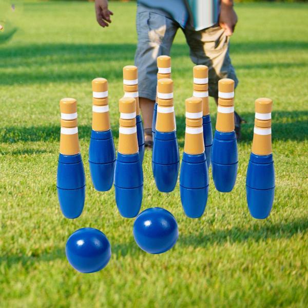 木製ボウリングセット スキットルズおもちゃ ボウリングゲーム