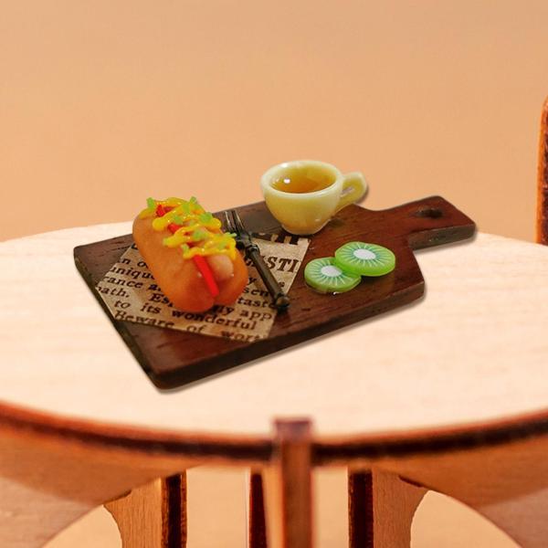 ドールハウスアクセサリー アフタヌーンティー おもちゃモデル  DIY シーンモデル 朝食 ティー プレイセット キッチン ダイニングルー