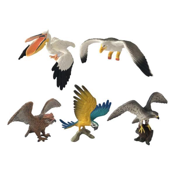   フィギュア 鳥 5ピース ミニ鳥の置物 モデル 人工鳥のフィギュア おもちゃ 子供用