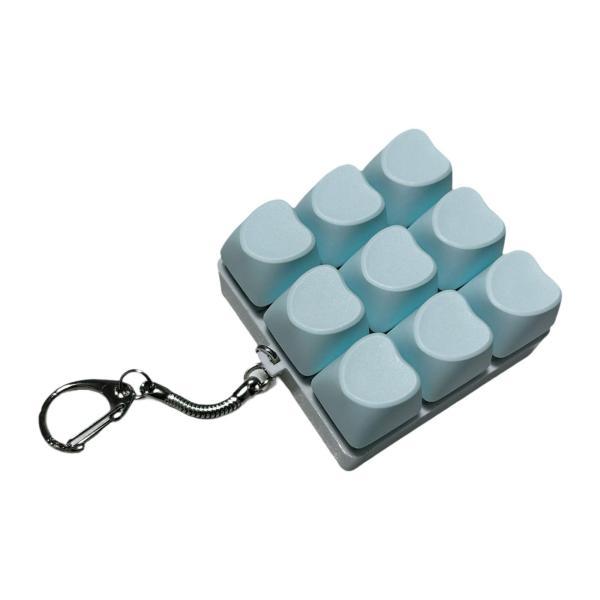 9キーキーボードフィジェットクリッカーおもちゃキーチェーン軽量