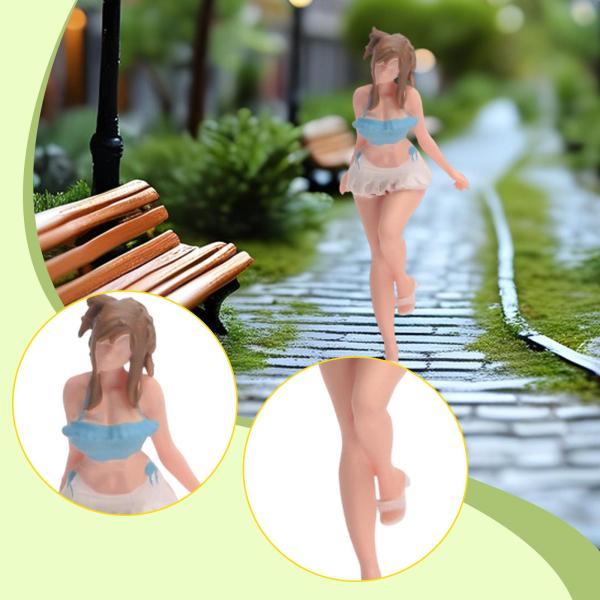 1/64スケール 女の子フィギュア クラフト ミニチュア ジオラマ