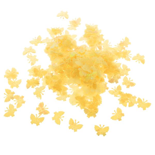 1つの袋の蝶のconfettiのスプリンクラーのテーブルの散布機の黄色の結婚式のアクセサリー
