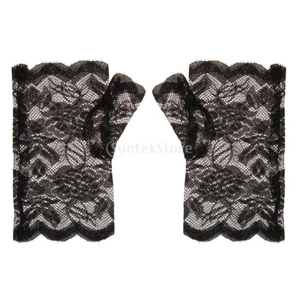 説明:エレガントな女性レース短い段落指のない手袋美しいレースの花の花嫁の花嫁介添人の手袋のブランドの新しいペア結婚式、約束、パーティー、または正式なイベントに最適です。 特別な魅力的な美しさを見せてください。 花嫁のための素晴らしい贈り物。...