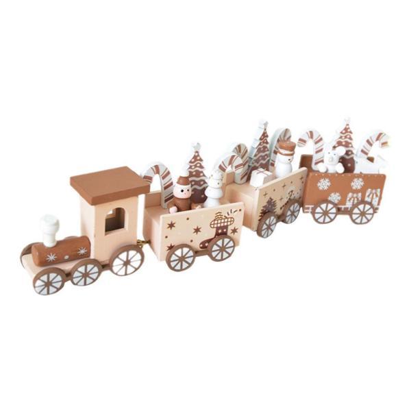 クリスマス 木製列車 ミニ列車 置物 デコレーション 雪だるま 飾り