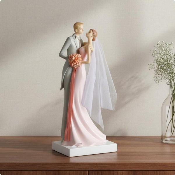 新郎新婦フィギュア ヨーロッパ風デザイン お姫様抱っこ 置物 ロマンチックな雰囲気 結婚祝い 記念品 ギフトに最適 カップル置物 名入れ可能 室内装飾 結婚式用