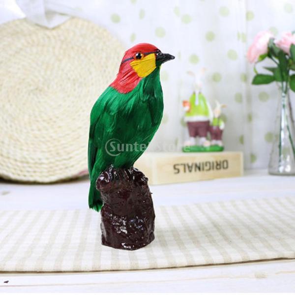 鳥モデル 置物 生き生き 人工羽根 ガーデン 園芸 オーナメント 庭の装飾 プレゼント