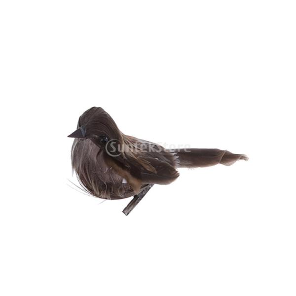 クリップ付き 鳥の置物 人工羽根 カササギ 生き生き 庭の装飾 ガーデン 飾り物 インテリア 贈り物