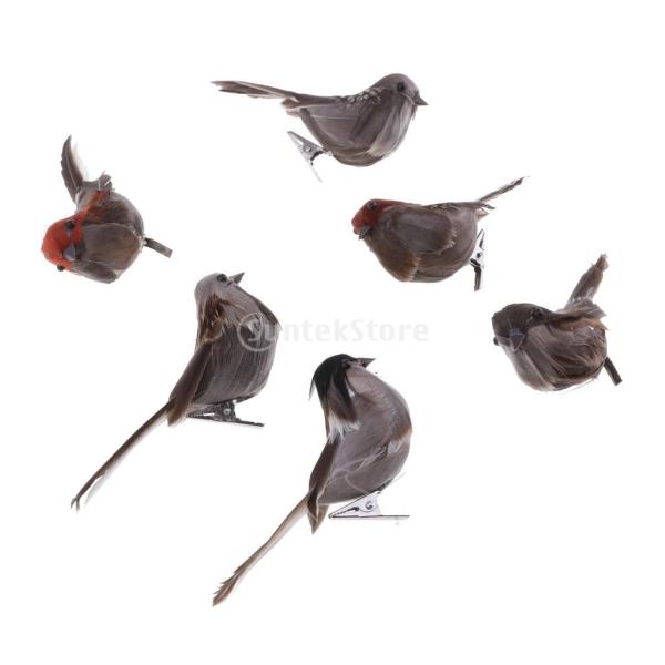クリップ付き 鳥の置物 人工羽根 カササギ 生き生き 庭の装飾 ガーデン 飾り物 インテリア 贈り物