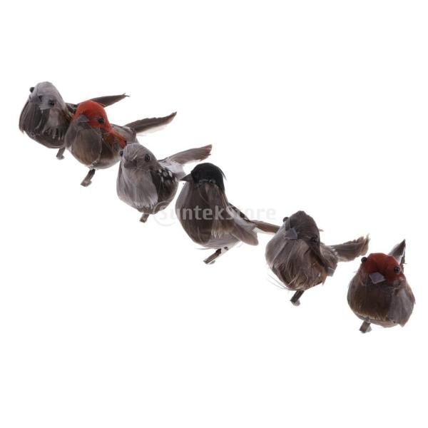 クリップ付き 鳥の置物 人工羽根 カササギ 生き生き 庭の装飾 ガーデン 飾り物 インテリア 贈り物