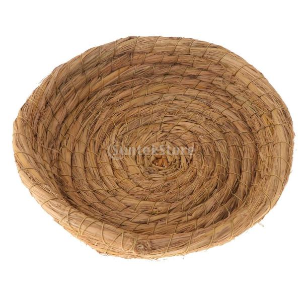 説明:手織りの自然のわらの巣の家。 あなたの小さなペットのための完全な巣の家。 材質：芝生、環境にやさしい。 簡単でポータブル。 鳥たちには、休息するための暖かく快適な場所、優れた贈り物を与える仕様:色：図示のとおり Style_1（Dia...