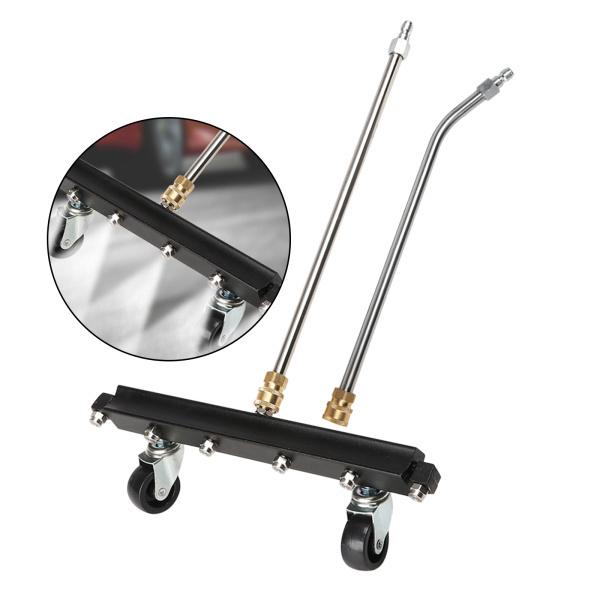 説明:温水と冷水の両方のための車の水ほうきワッシャーの下の15インチのアンダーキャリッジクリーナー.アルミ合金構造で.移動しやすい2ピースのスイベルキャスターホイールを備え.6ピースのステンレス鋼25度ファンノズルを装備し.クリーニングエリ...