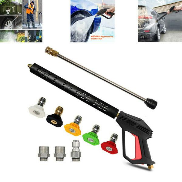 高圧洗浄機ガン400 psi洗車機噴霧器で5色クイック接続ノズル延長ための