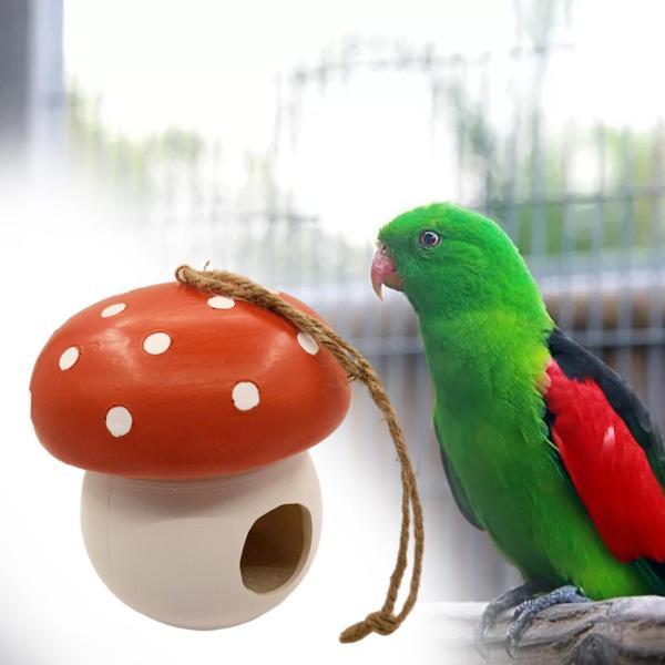 説明:クリエイティブなキノコの鳥の餌箱.鳥の巣.かわいい屋外ツリーペンダント.ユニークな創造的なデザインはあなたの庭に面白い装飾を加えて.より多くの鳥を引き付けます.鳥の餌箱のジュートコードは.簡単に吊るすことができるように設計されています...