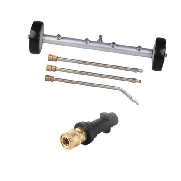 説明:[プレミアム素材]: 高圧洗浄機の下部洗浄機は.プレミアムアルミ合金とステンレス鋼で作られており.耐摩耗性.耐久性.長期使用を保証します. [機能]: 3本の延長ロッド(16インチ)を備えたこの車体下部クリーナーアダプターを使用すると...