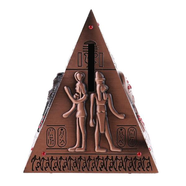 KOZEEY バンク 貯金ポット 古代エジプト ピラミッド インテリア 工芸品 置物 レトロ 3色選べ - 銅