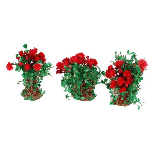 3xミニチュアフラワーdiyモデルビルディング風景造花ローズフラワー Stkショップ 通販 Yahoo ショッピング