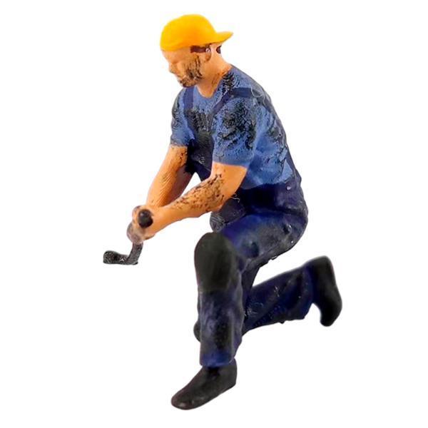 1 64塗装済み人物フィギュア修理工モデルシーンデコレーションレンチブルーを保持 定休日以外毎日出荷中