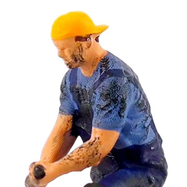 1 64塗装済み人物フィギュア修理工モデルシーンデコレーションレンチブルーを保持 定休日以外毎日出荷中