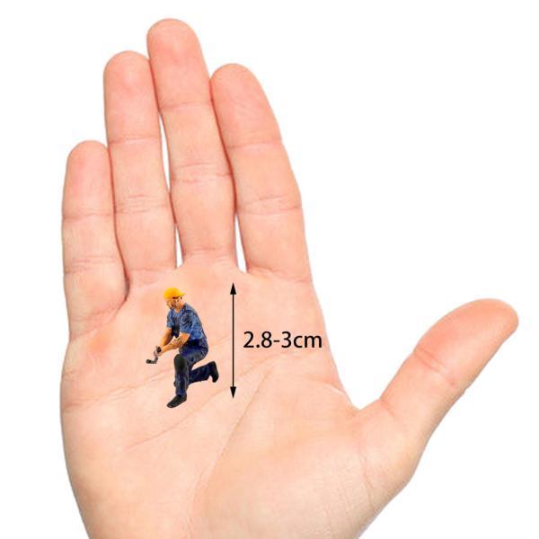 1 64塗装済み人物フィギュア修理工モデルシーンデコレーションレンチブルーを保持 定休日以外毎日出荷中