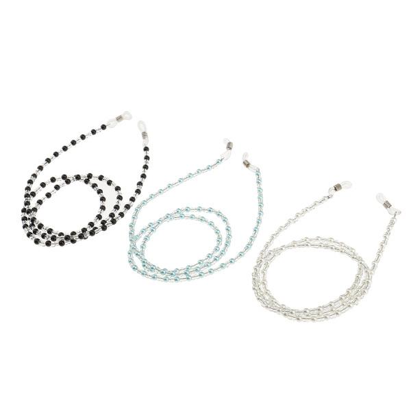 説明:アンチスリップフックホルダーは.あなたの眼鏡をしっかりとしっかりとしてください. 眼鏡.老眼鏡.サングラス.眼鏡などに適しています. パールとファッショナブルなデザインは.また.衣類のネックレスとして使用することができます. 旅行.旅...