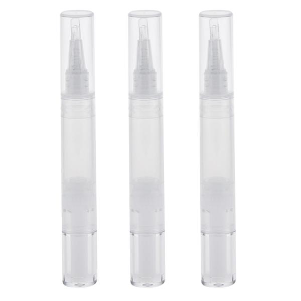 3本 ツイストペン 5ml ツイストペン 化粧管 容器 リップグロス 詰め替え用 バイアル 3色選べる - クリア