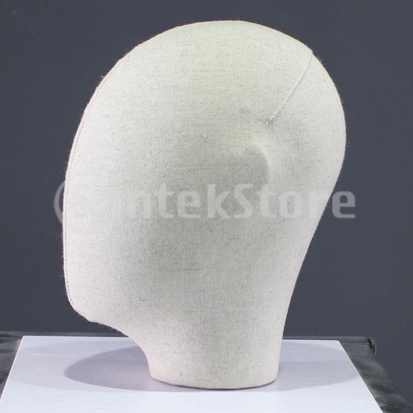 説明:調節可能な支持台が付いている強い頑丈なキャンバスの覆われた頭部かつら/帽子/帽子/ヘッドセット/サングラスディスプレイに最適ホームオーガナイザー、ショップ＆サロンショーケースに最適ヘッドの高さ：約24 cm / 9.5インチ頭の円周：...