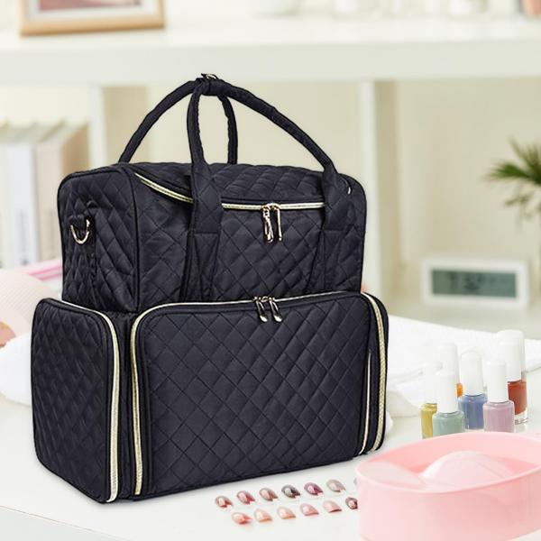 説明:[素材]: マニキュアオーガナイザーケースはポリエステルとPVCで作られています.内側は柔らかいパッド入りで.マニキュアボトルを良好な状態に保ちます.[下部収納]: 下部コンパートメント付きマニキュアキャリングケースバッグには.取り外...