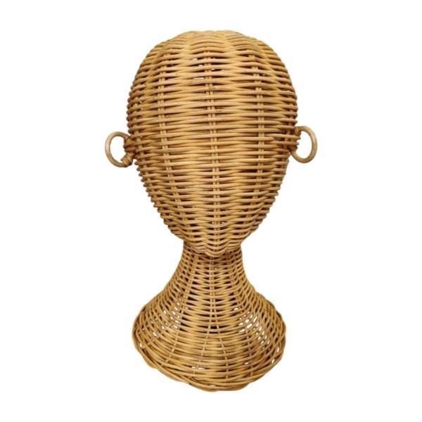 説明: versatileディスプレイ]:マネキンヘッドモデルは.子供や大人向けの帽子を表示し.イヤリングやその他のアクセサリーを表示するのに適しています[材料]:ウィッグディスプレイモデルはラタンで作られています.ホーム環境[コンパクトサ...