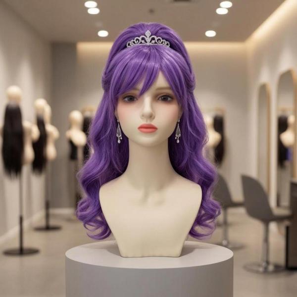 肩付きマネキンヘッド、滑らかなヘアピース、テーパーベース付きマネキンヘッド、プレゼンテーションピース