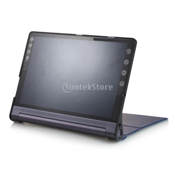Dovewill Lenovo Yoga Tab 3 Pro 10 YT3-X90L 10.1適用 軽量 耐久性 PC保護カバー OTGケーブル+スタイラスペン 全3色 - ブルー