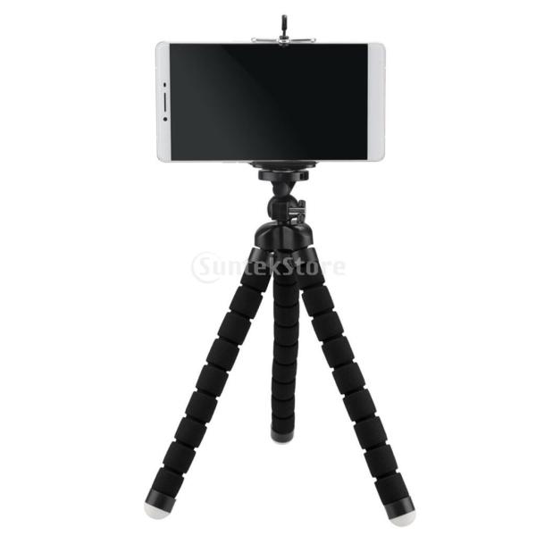 SONONIA タコフレキシブル 三脚 DSLRカメラ DVスタンド 電話マウント w / 1/4インチネジ 全2色 カメラ三脚マウント - ブラック