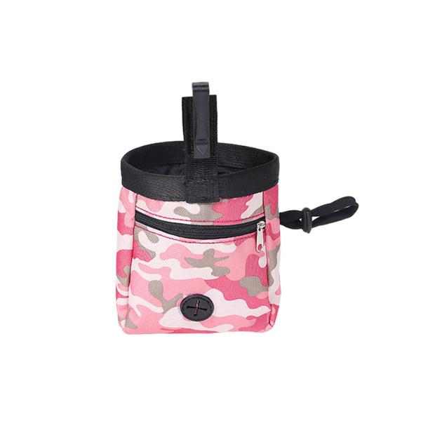 ペット 犬 おでかけ用品 訓練 トリートバッグ 給餌 餌ポーチ 防水 ストラップ調節可能 - ピンク :64000380:STKショップ