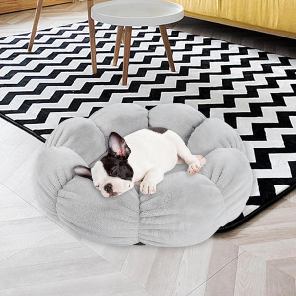 猫のベッド暖かい巣犬小屋犬小屋冬秋かわいいフード付きスリーピングパッド子犬子猫小中犬猫のための家 グレーl Jrcdpgcfhp ベッド クッション ハウス Tizianapepe It