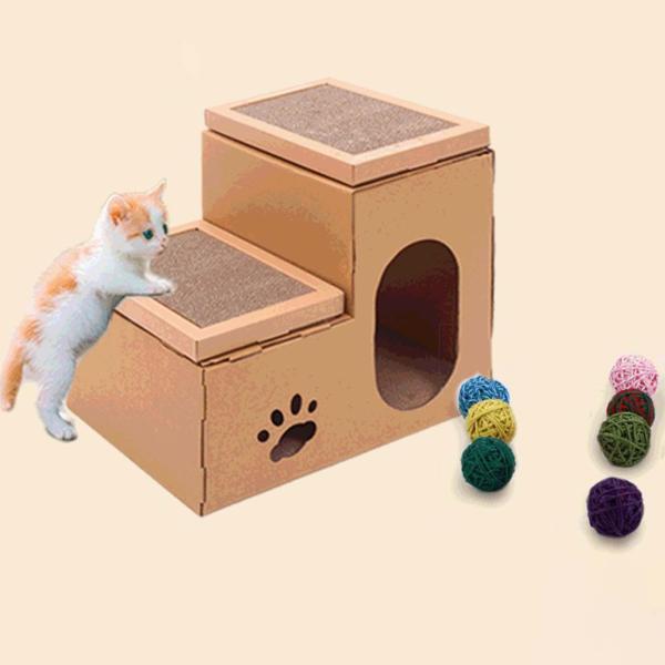 説明:素材: 猫のスクラッチパッドハウスは紙製で.環境に優しく.耐摩耗性と耐傷性に優れています.耐久性:猫の爪とぎパッドは猫を引っ掻くことができ.素晴らしい運動ができます.家具やカーペットを研ぎ爪の活動から守ります.デザイン:ほとんどの猫と...