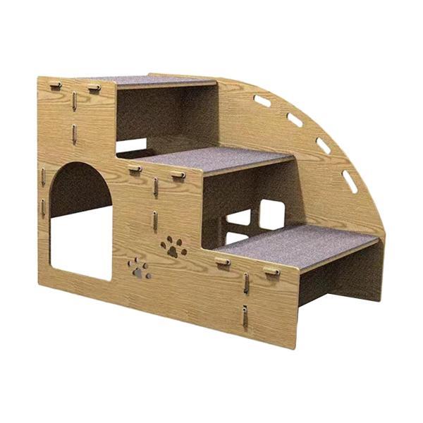 ペット用階段 犬用スロープ 3段 はしごアクセサリー 20x12.6x14インチ 