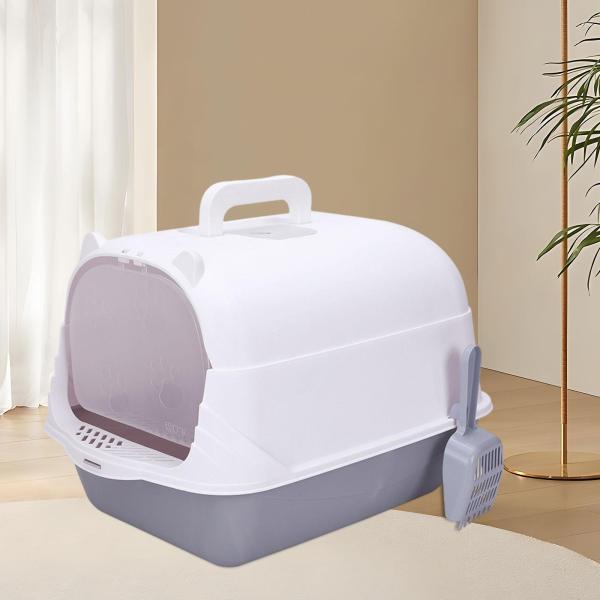 説明:[耐久性のある素材]: 完全に密閉された猫用トイレはPVC素材で作られており.軽量で耐久性があり.長寿命で.屋内での使用に適しています.[取り外し可能なトップ]: 取り外し可能な蓋付きの猫トイレは内部が広く.飛沫防止.掃除が簡単で.中...