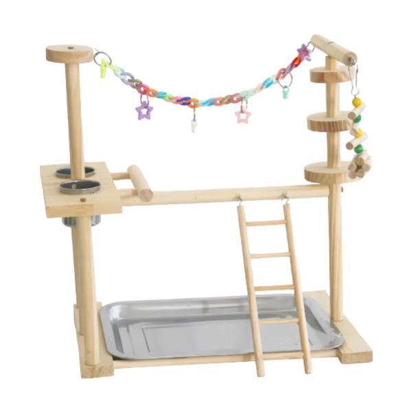 説明:[オウムの遊び場]:これはあなたの羽のある友達のために設計された多機能の鳥の遊びスタンドで.遊びや運動の場を提供します. [品質と信頼性]: オウムの遊び場は木材で作られており.環境に優しく頑丈で.鳥にとって安全な遊び環境を保証します...