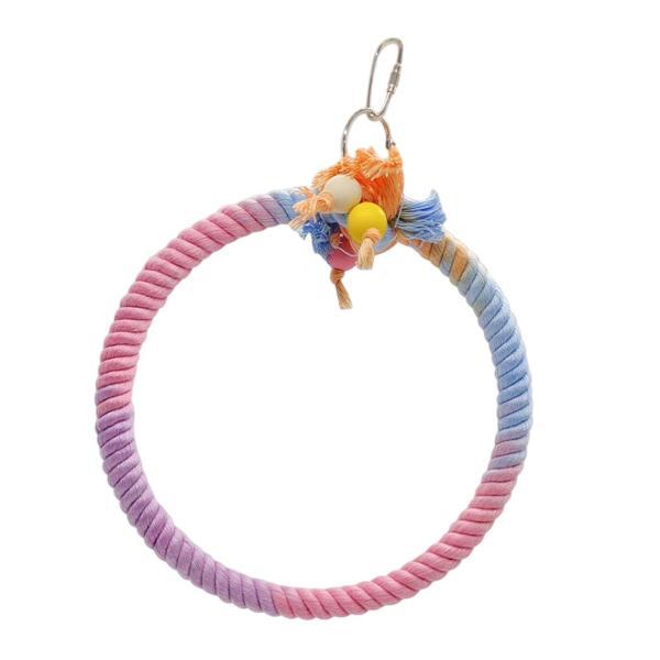 説明:素材: 綿ロープで作られたこの鳥かごの裁縫止まり木は.ペットの鳥が噛んだり遊んだりしても安全です.製品サイズ:直径20cmのこのペット用おもちゃのブランコスタンドは.小型から中型の鳥が楽しむのに最適なサイズです.鳥の噛むおもちゃ:オウ...