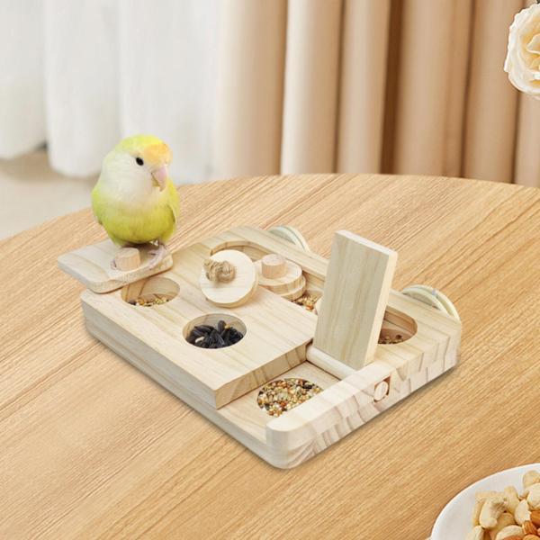 説明:[素材]: 木製の採餌おもちゃは木製で.滑らかなエッジ.細かい仕上がり.丈夫で損傷しにくい[使用方法]: 鳥の採餌おもちゃは使いやすいです. .おもちゃの中にお気に入りのスナックや野菜を隠して.見つけられるようにするだけです.[鳥のパ...