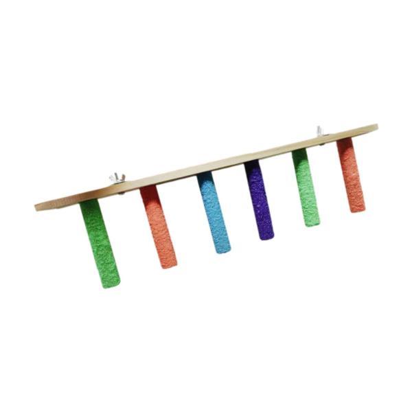 説明: gaterials:木から作られたこのオウムの登山玩具は.鳥を引き付ける砂コーティングされた表面を特徴とし.羽のある友人が立って休むのに理想的なものを提供します表面は足の運動を提供しますが.ハードコーティングはくちばしや爪を自然にト...