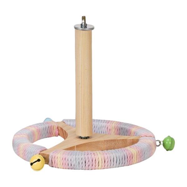 説明:[インタラクティブなプレイとエクササイズ]:このオウムスタンドには.ペットの鳥にエンターテイメント.チューイン.くちばしと爪の魅力的な環境を提供するように特別に設計された回転するディスクのおもちゃが特別に設計されています.バッジャーガ...