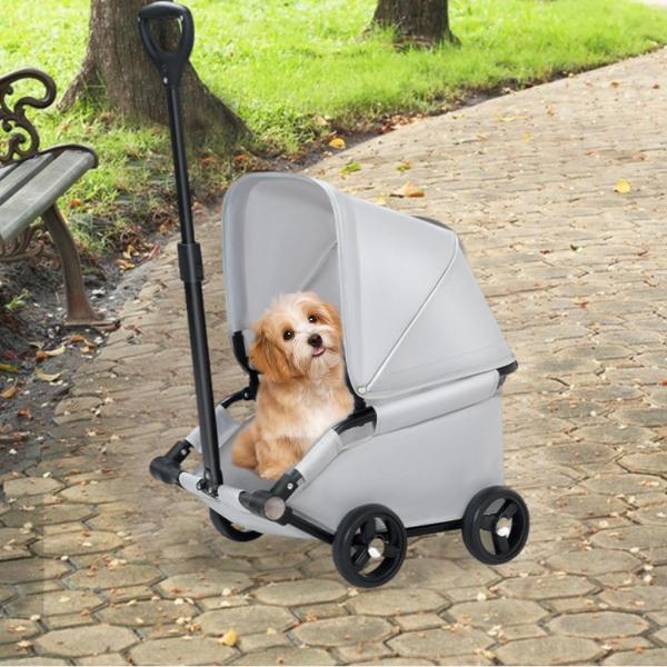 説明:[多用途なペット＆ショッピングコンパニオン]:コンパクトなペット用ベビーカーは.ペットのお出かけにもショッピングにも最適です.広々とした奥行きのあるキャビンは.中型犬を快適に収容し.様々なアクティビティに最適です. [便利なAボタン折...