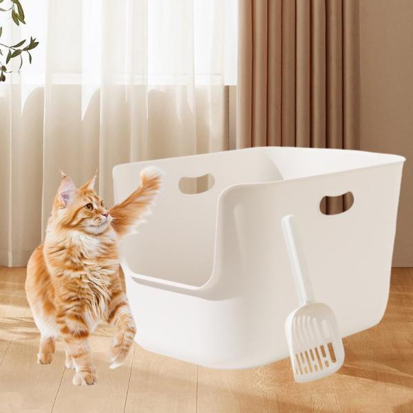 説明:[オープントップ]: オープントップのペット用トイレトレーは.猫の行動を簡単に監視し.掃除時間を覚えておくことができ.空気の循環を高め.より実用的です. [プレミアム素材]: 高品質のPP素材で作られた半密閉式ペット用トイレパン.滑ら...