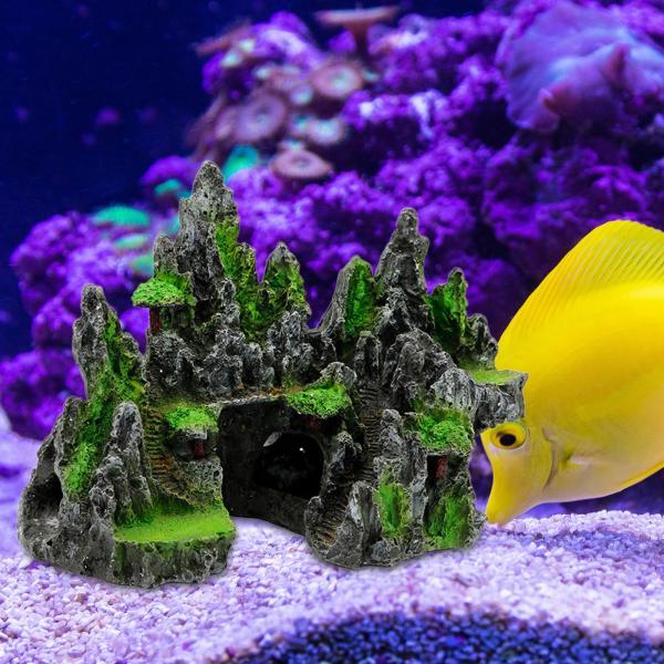 水槽の装飾 水族館の飾り 人工の隠れ家 岩 樹脂工芸 シェルター 石