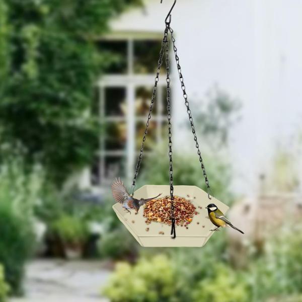 説明:[素敵なサイズ]: 22.5cmx11cm/8.86インチx4.33インチ.40cm/15.75インチの吊り下げ式鉄製チェーンが付いたこの木吊り式バードバスは.羽のある友達が食べ物や水を楽しむのに十分なスペースを提供します. [2 i...