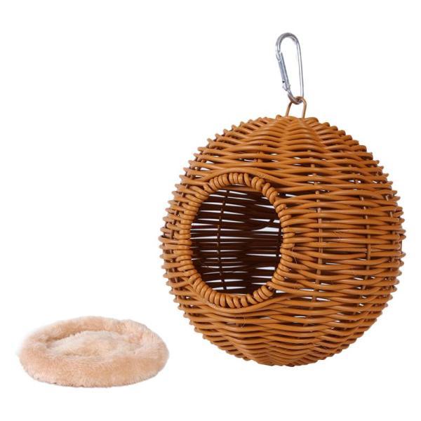 説明:[耐久性と噛みつきに強い構造]:噛みつきに強いABS樹脂を巧みに使用したこの鳥の巣は.オウムの遊び心のある噛みつきにも耐えられるよう設??計されています.丈夫な編み込みデザインにより.安全で長持ちするシェルターとなり.飼い主と鳥に安心...