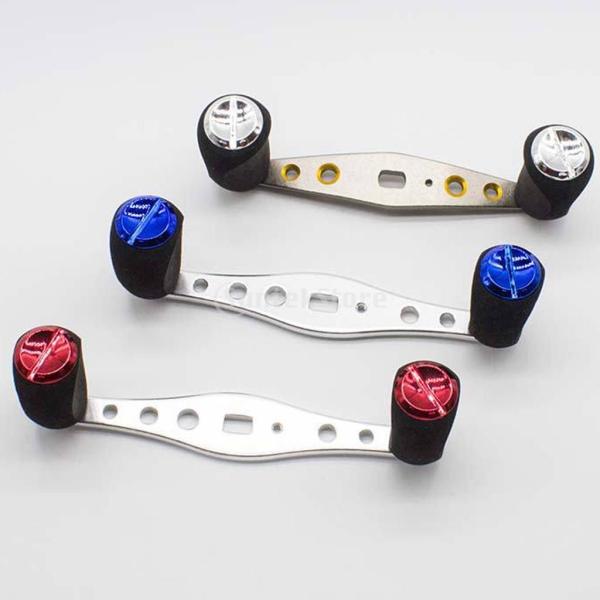 Fenteer 釣りリールハンドル マウントキット アルミ リールハンドル 耐久性 釣りリールハンドル 置換え部品 全3色選べる - 銀