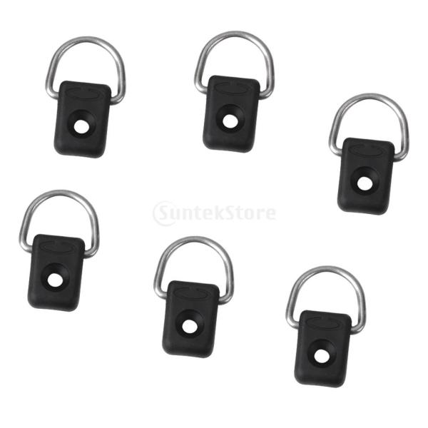 説明: Dリングフィッティング材質：ナイロン、304ステンレス鋼サイズ（L×W×H）：5×3.4×0.85cm / 2×1.3×0.3インチカヤック、ボート、カヌーの修理に最適高品質、強く耐久性のあるカラー：ブラックパッケージに含まれるもの...