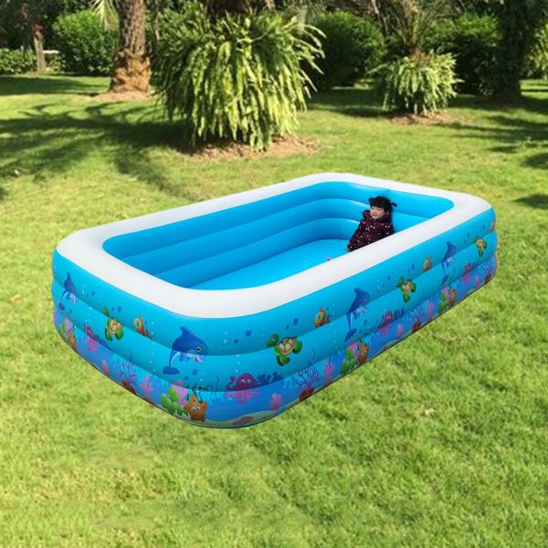 不定期特価 家族の水泳の膨脹可能なプールはpvcの漕ぐプールのおもちゃを爆破します262x175x60cm 激安アウトレット 店舗 Www Deuber De